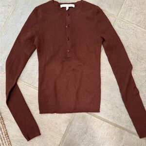 Naked Cashmere burgundy Henley size XS